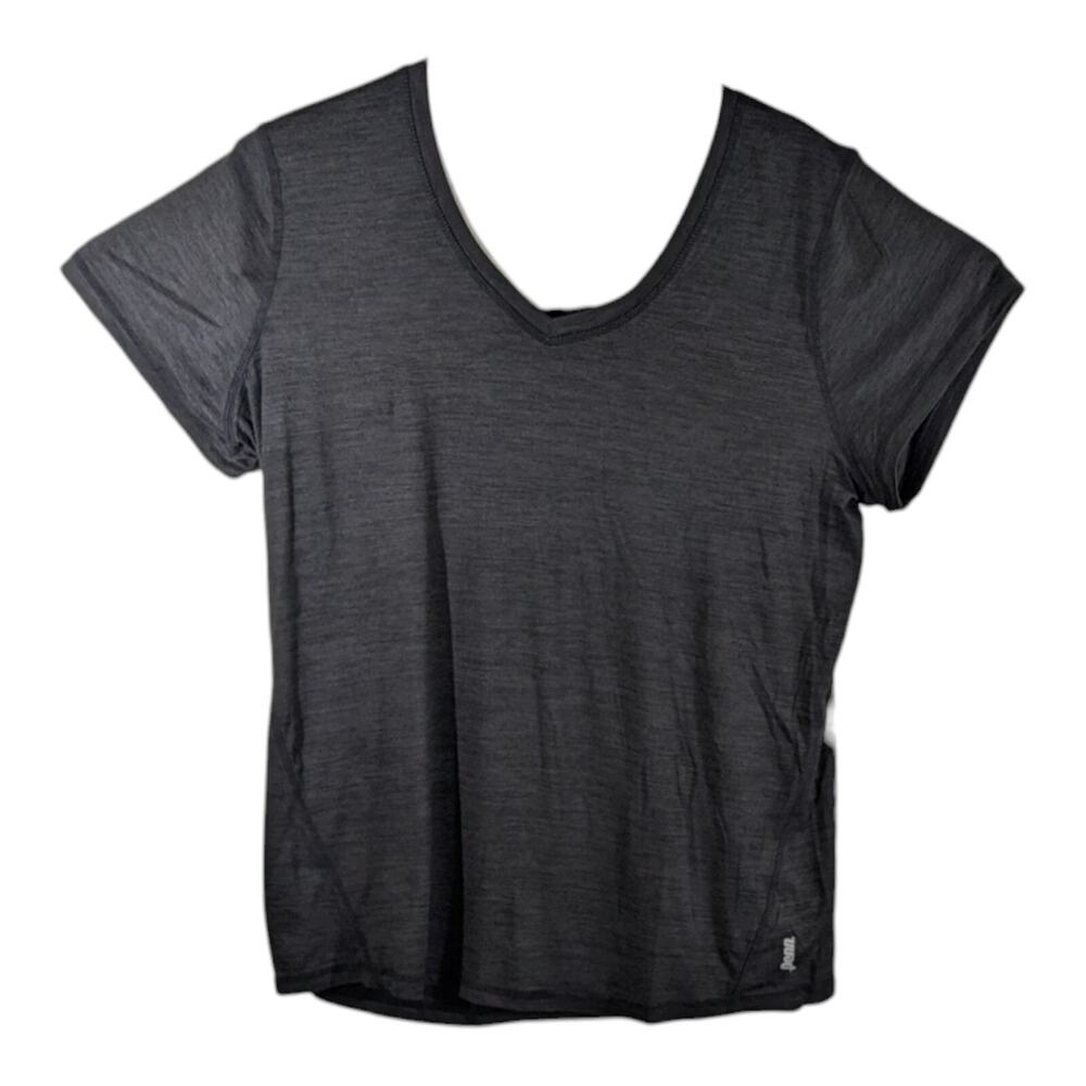 Penn Tennis Shirt Womens T Stretch Running Top Grey Dri Motion Yoga Size XL Slim